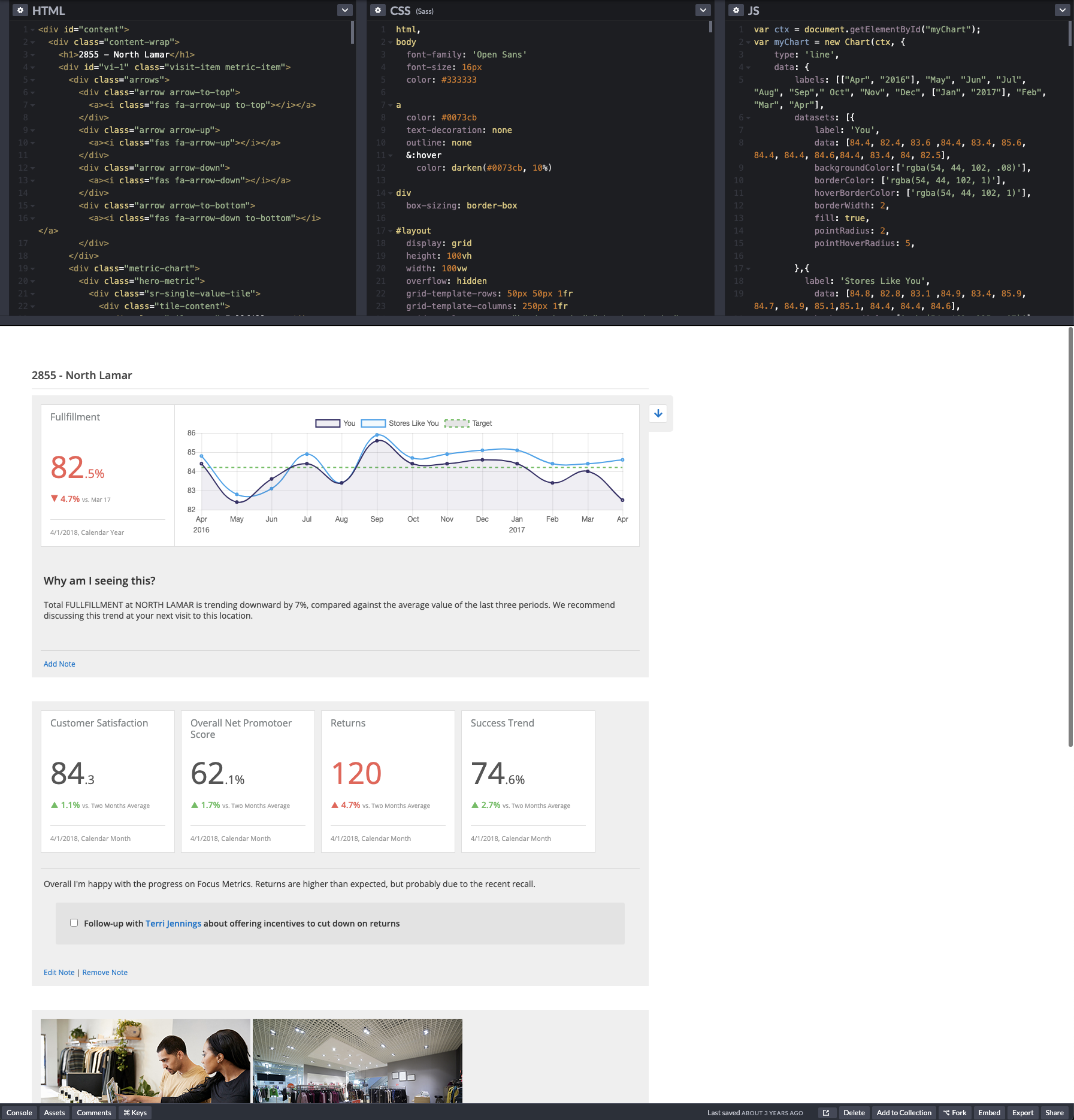 CoEFFICIENT Visits screen