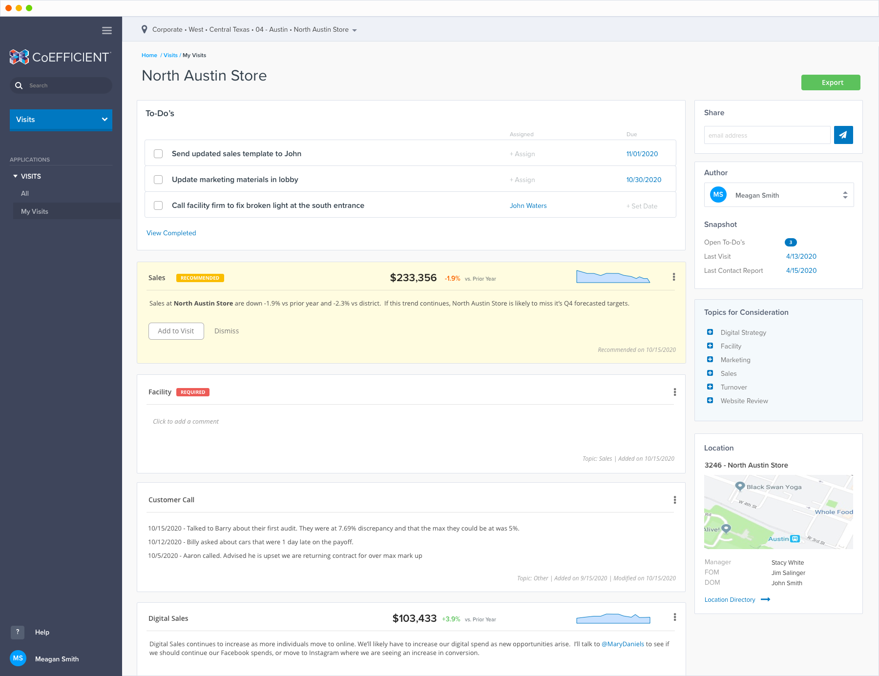 CoEFFICIENT Visits Hero